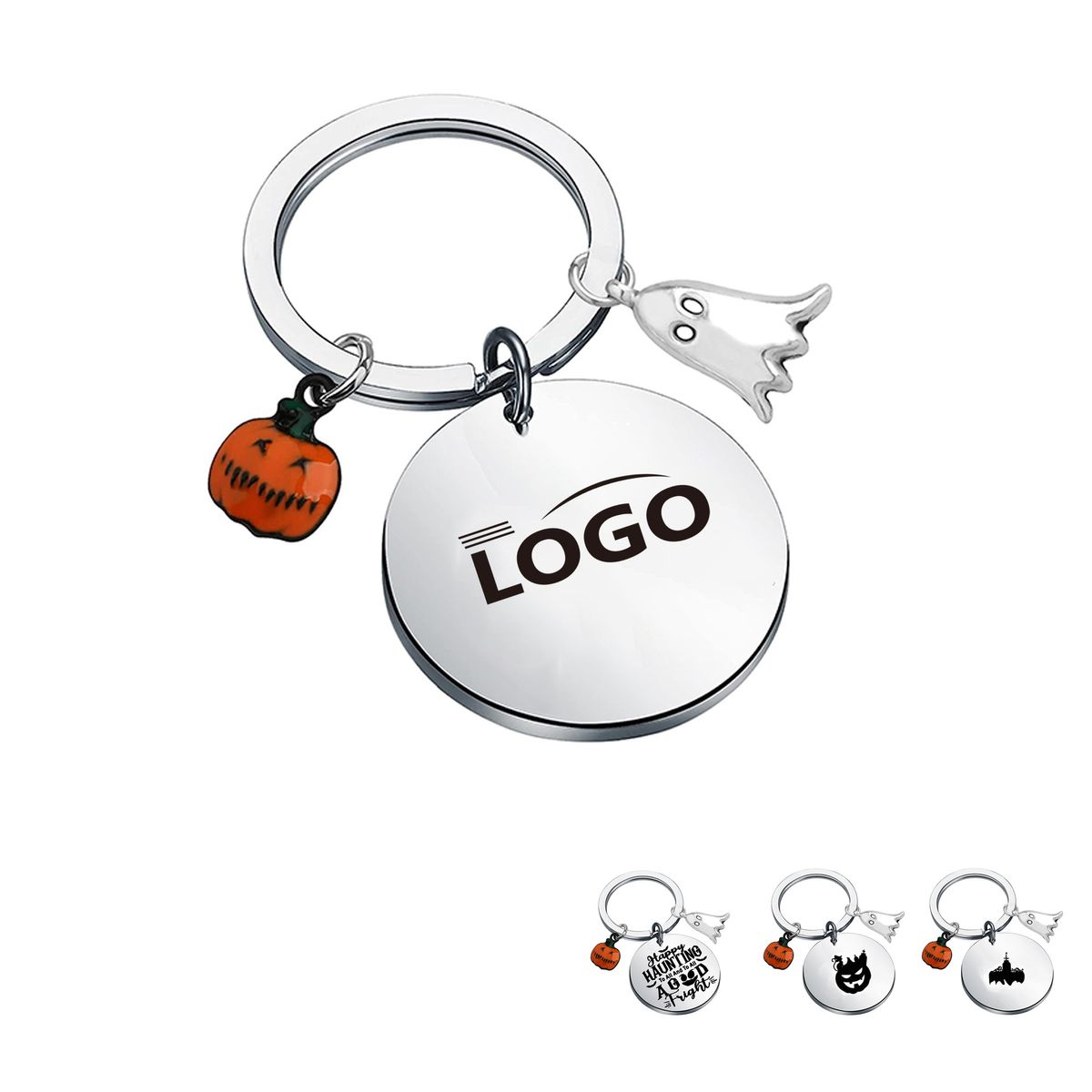 Cute Halloween Pumpkin Ghosts Keychain 3