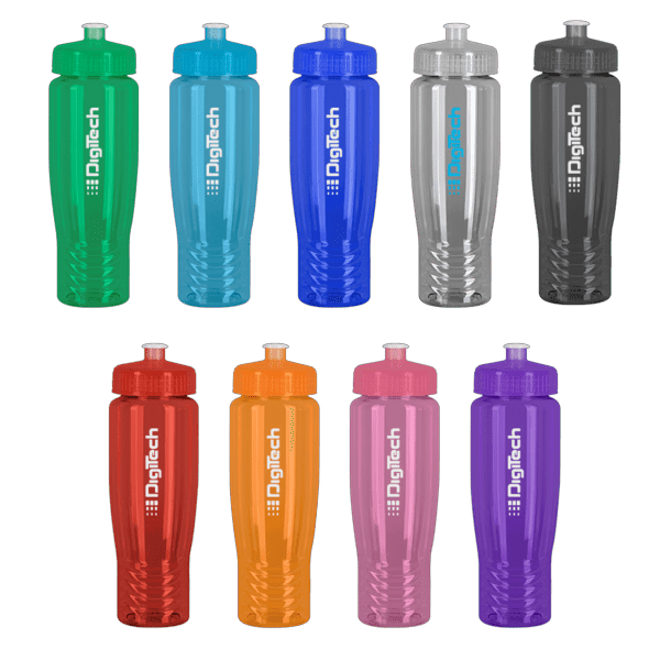 SAHARA 28 oz. Eco-Polyclear Sports Bottle with Push/Pull Lid