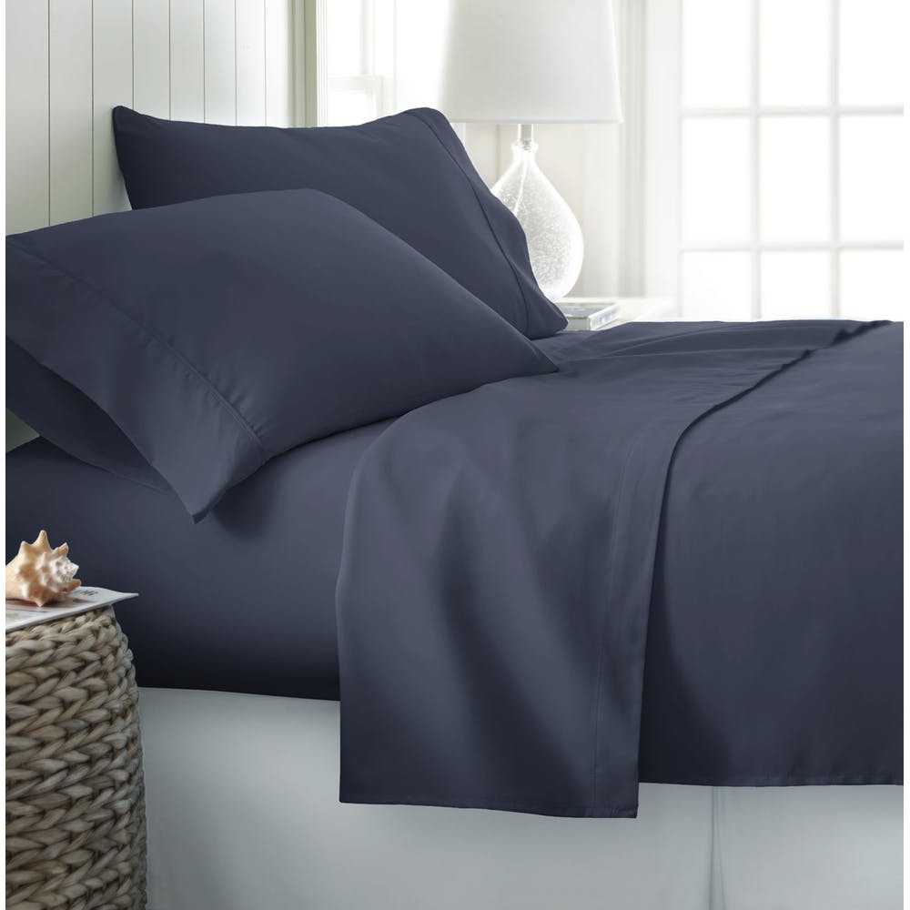 Microfiber Bed Sheets - Navy Twin 3 Piece Set 3