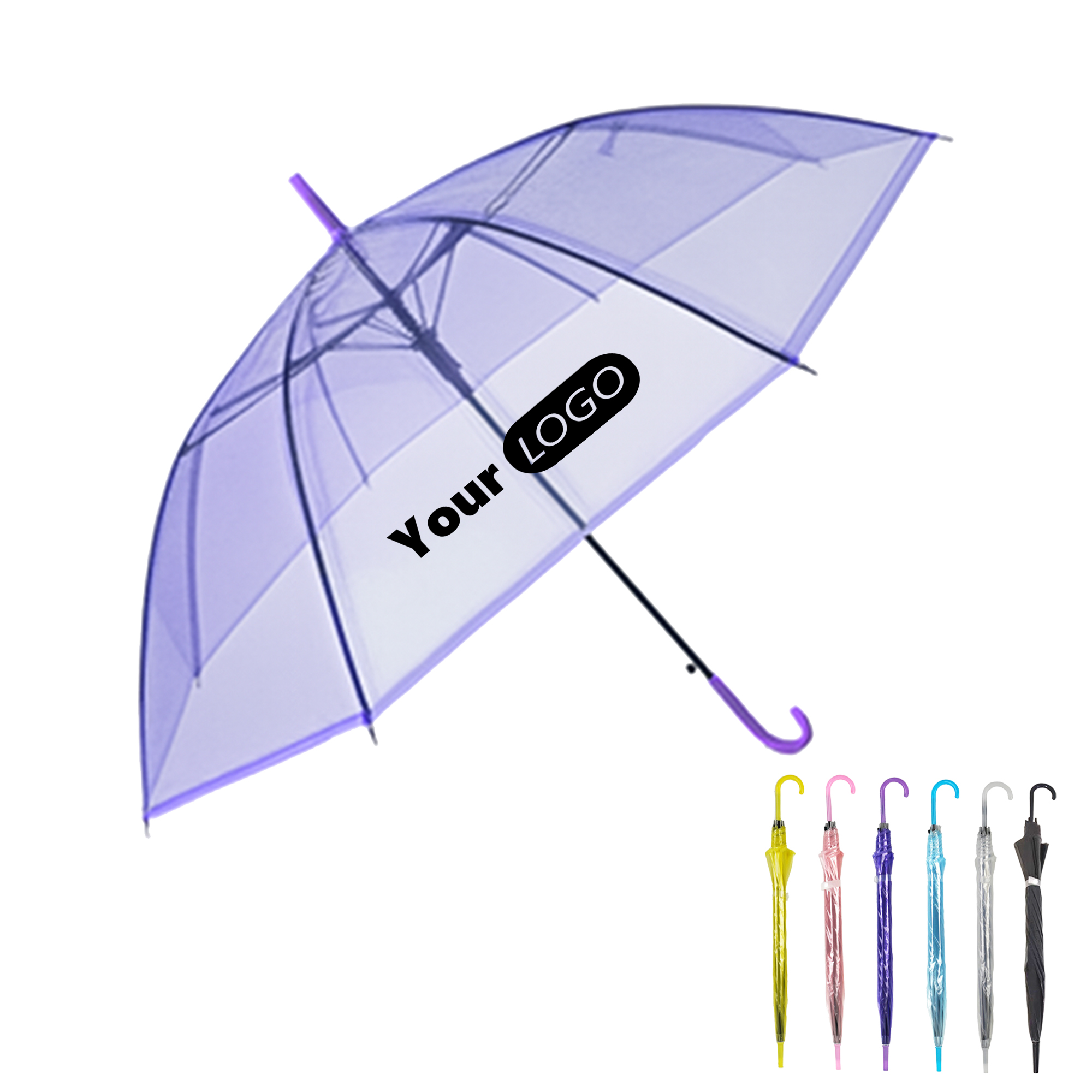 Clear Transparent Colorful Umbrella 6