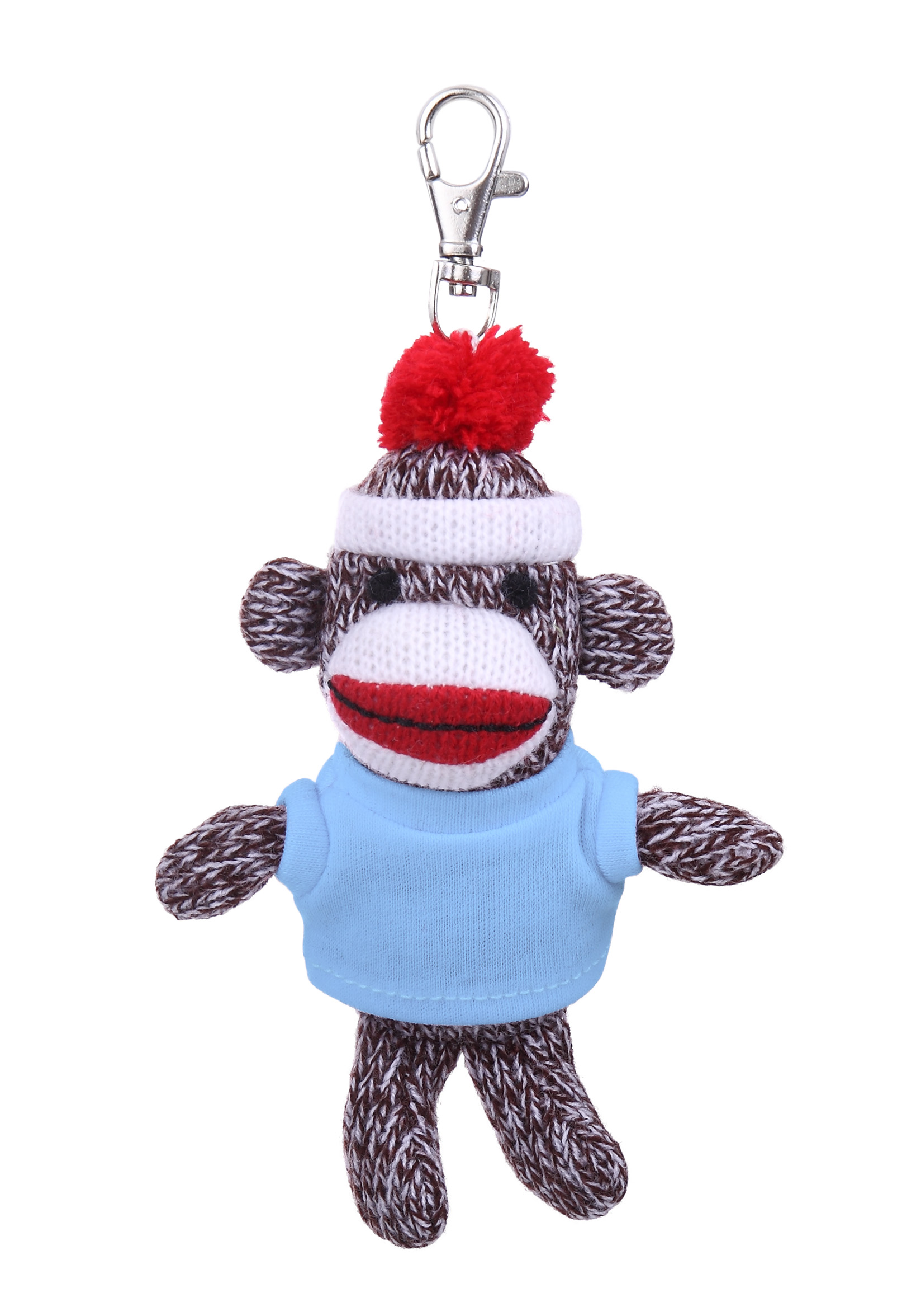 Plush Original Sock Monkey Keychain with Tee 18