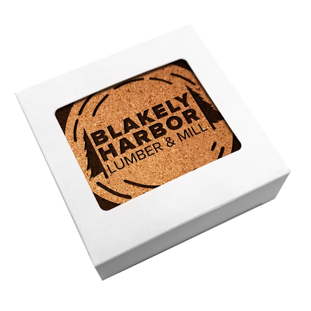 Cork Wood Coaster set of 2 19