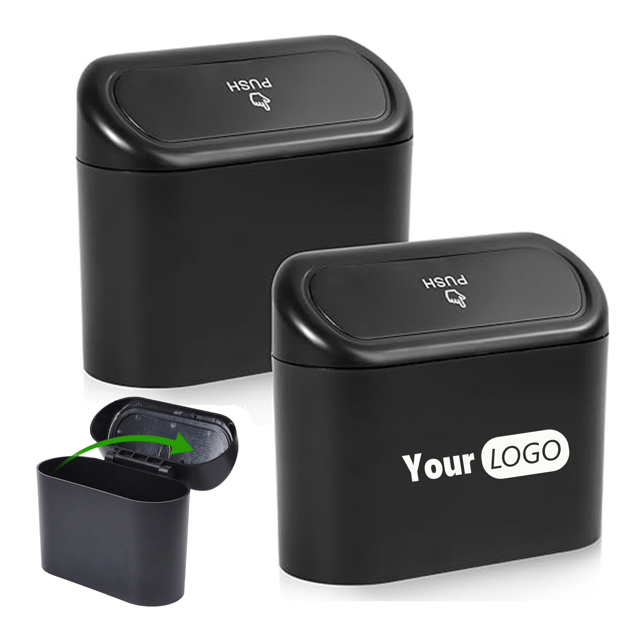 Mini Car Trash Can With Lid 3
