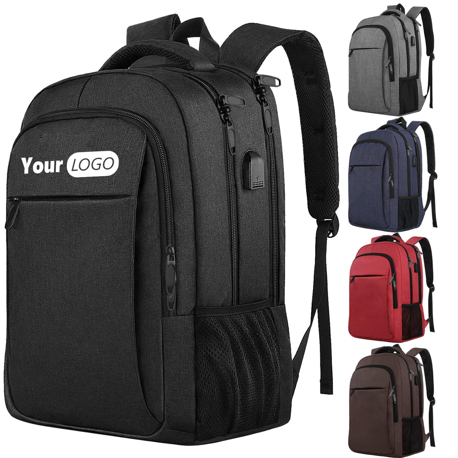 Business Anti Theft Laptop Backpack with USB Charging Port