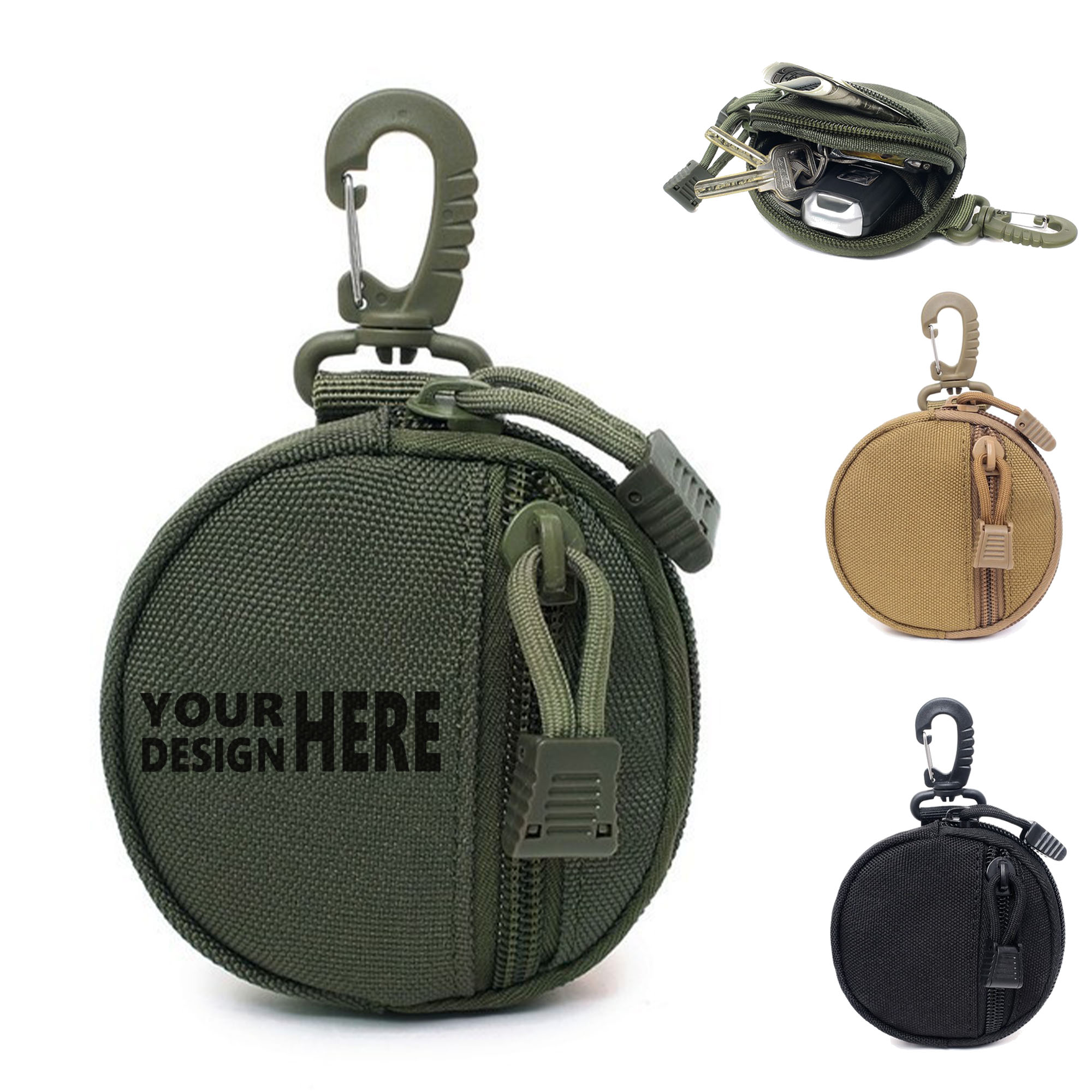 Portable Tactical Round Waist Pouch For Key Coin Storage 2