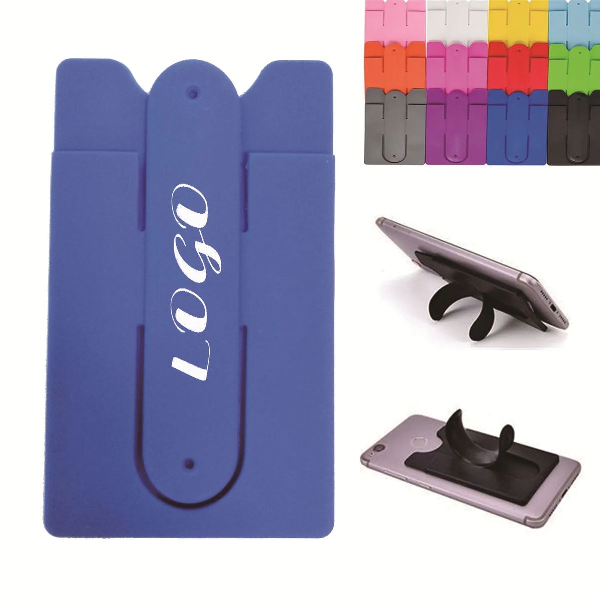 Silicone Kickstand Phone Card Wallet & Stand 8