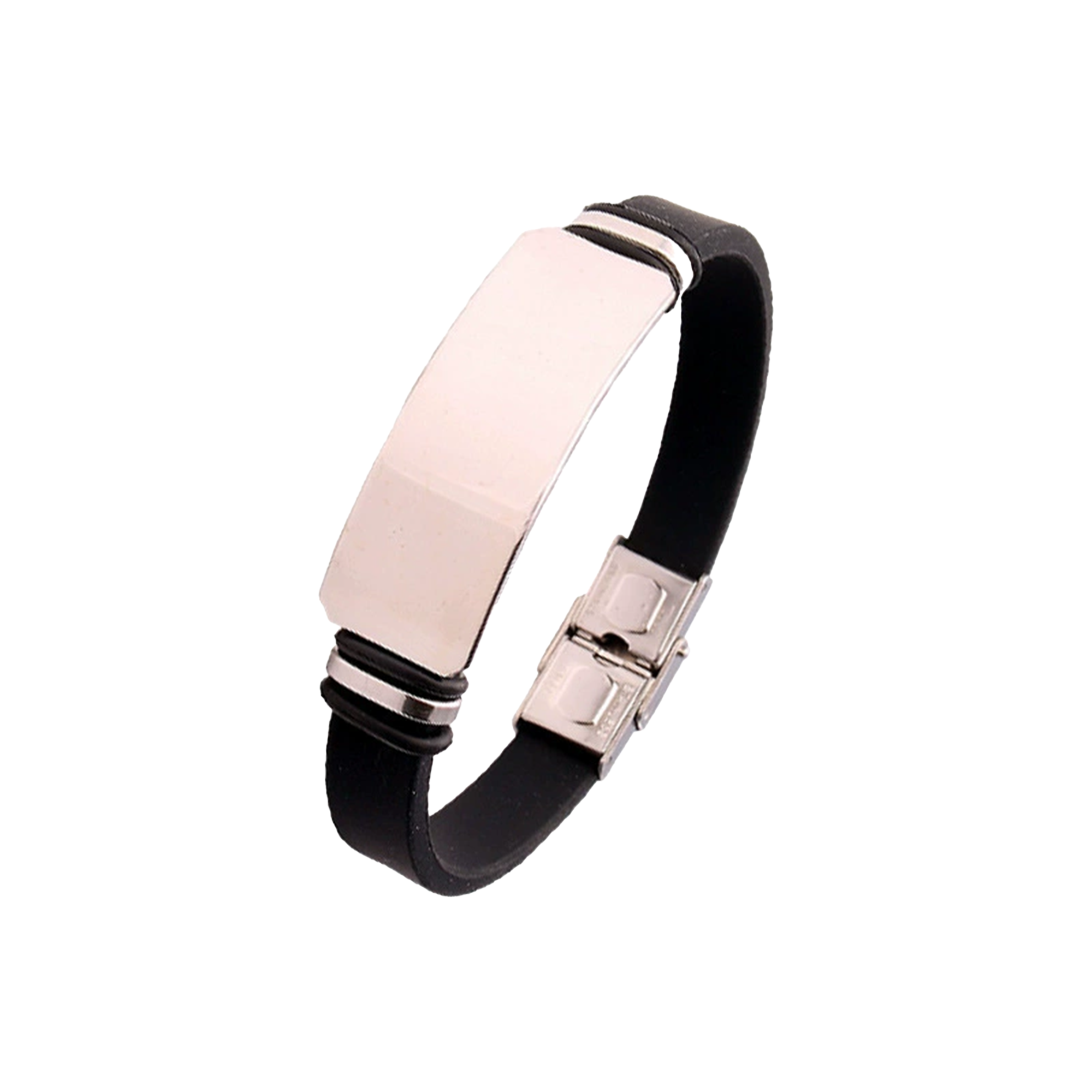Couple's Silicone Titanium Steel Bracelet 23