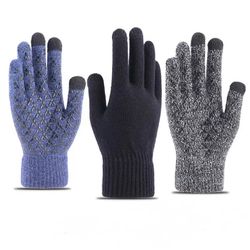 Winter Elastic Knit Touchscreen Gloves For Adults