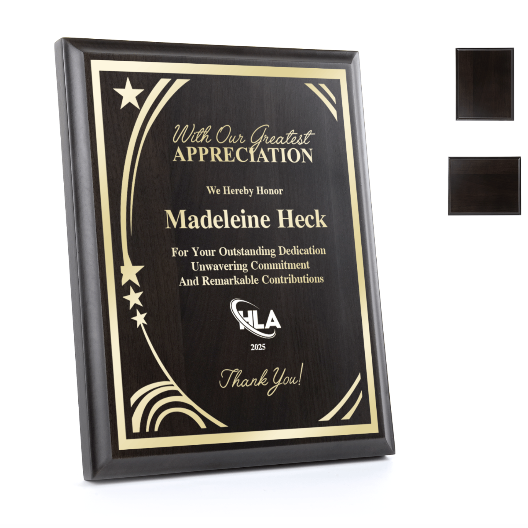 Custom Wood Plaque Award – Vertical & Horizontal