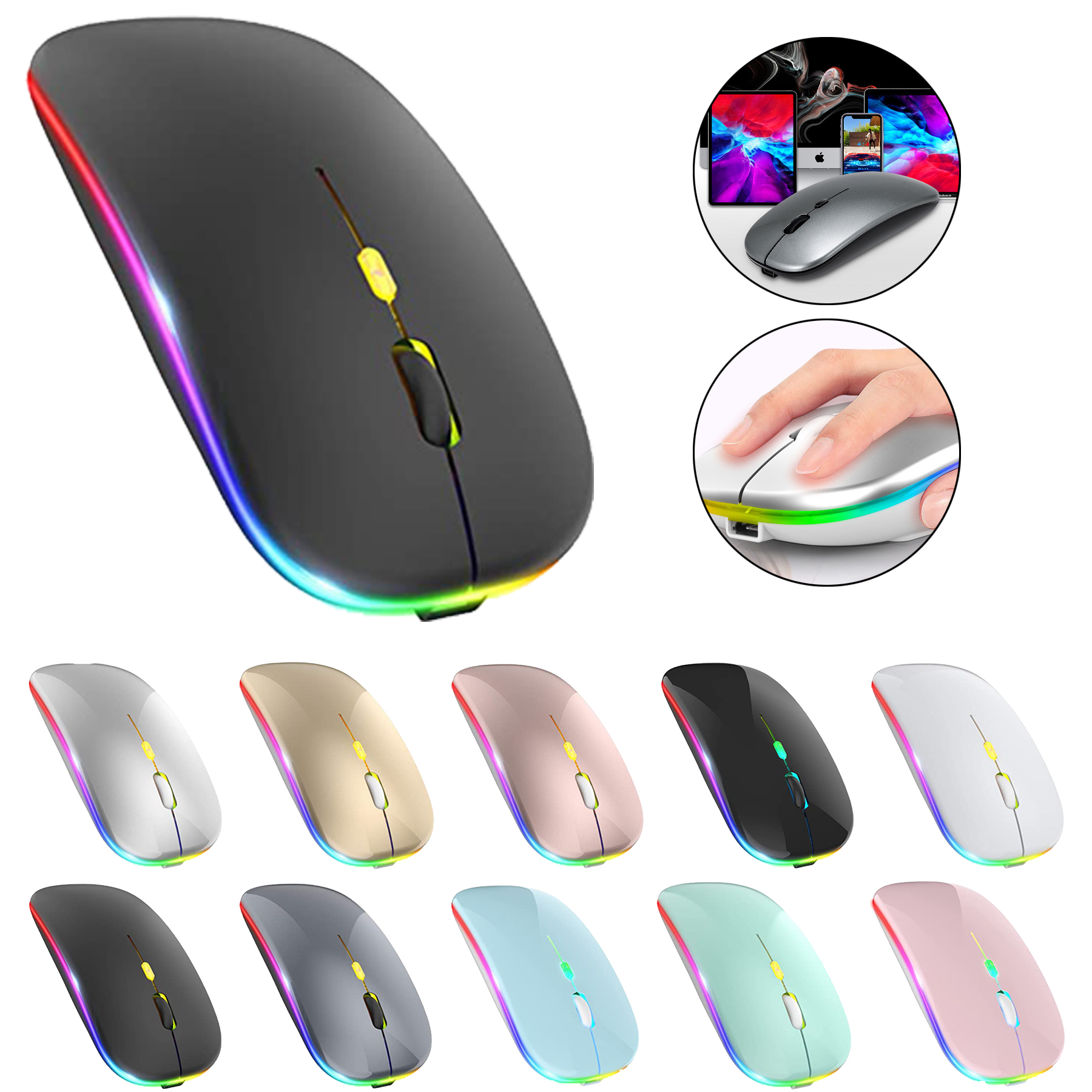 LED wireless Slim moused 6