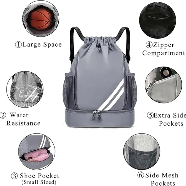 Drawstring Soccer Backpack for Work, School and Travel 3