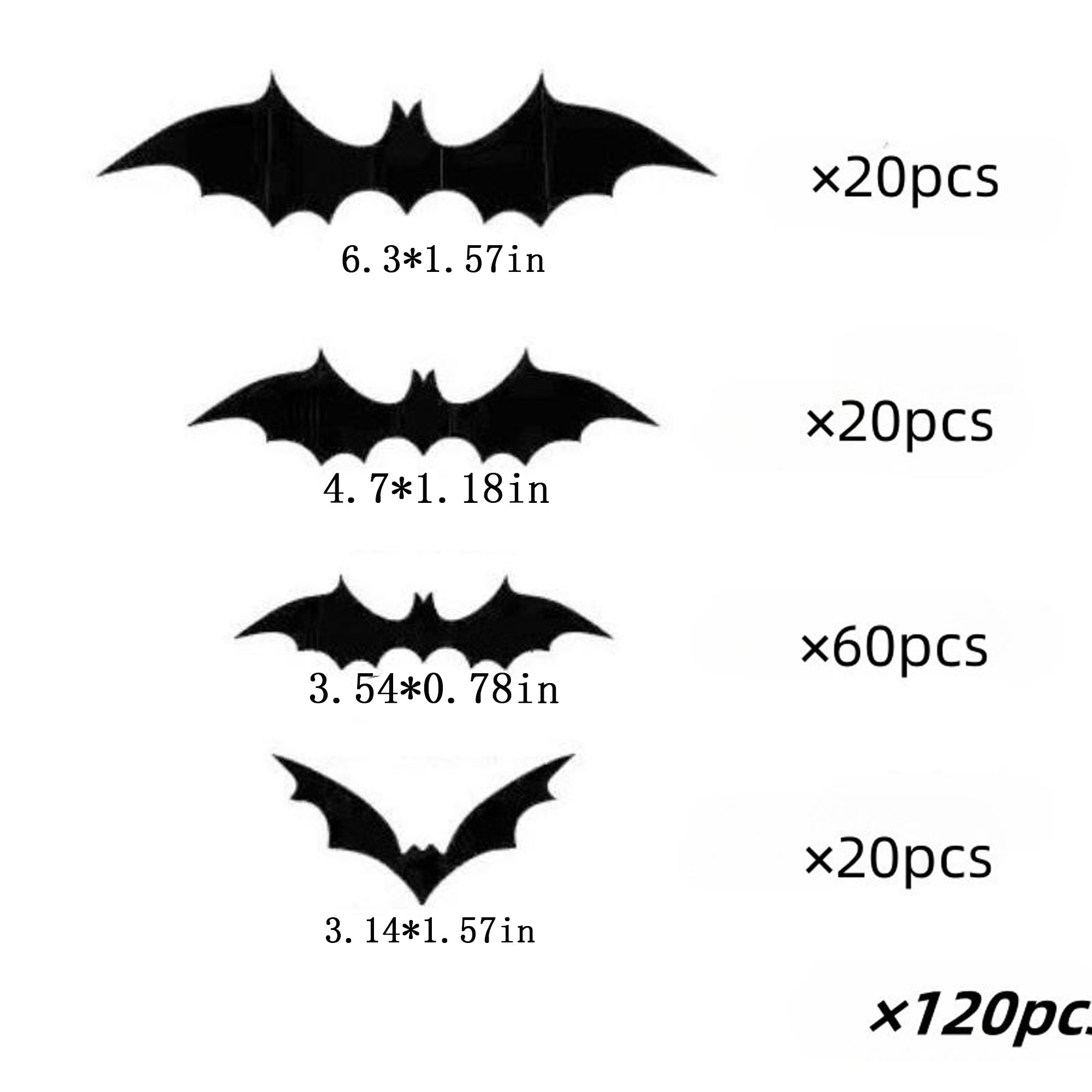 Pvc Halloween 3D Bat Spider Wall Stickers ?C Realistic And Reusable 9