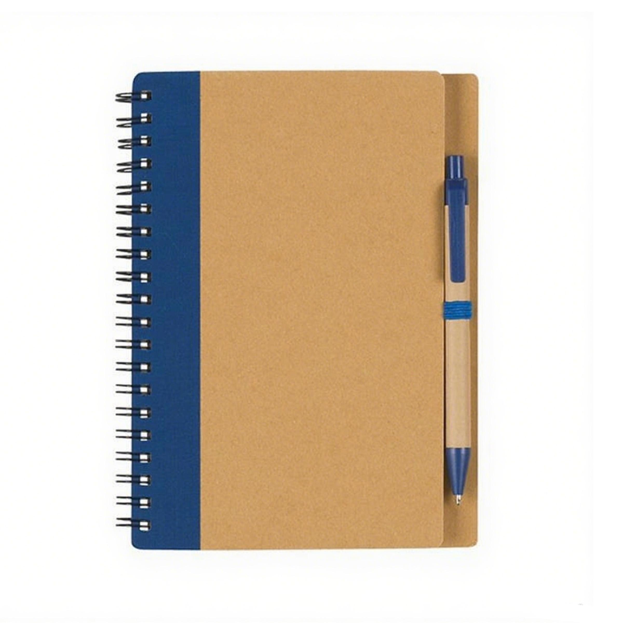 Recycled Kraft Spiral Notebook With Pen 12