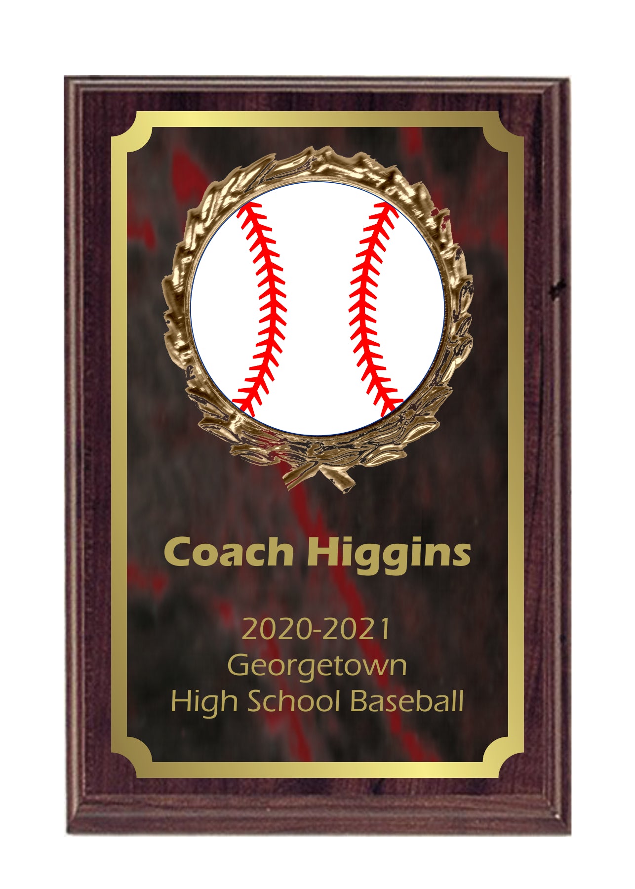 Plaque Mount On Simulated Walnut
