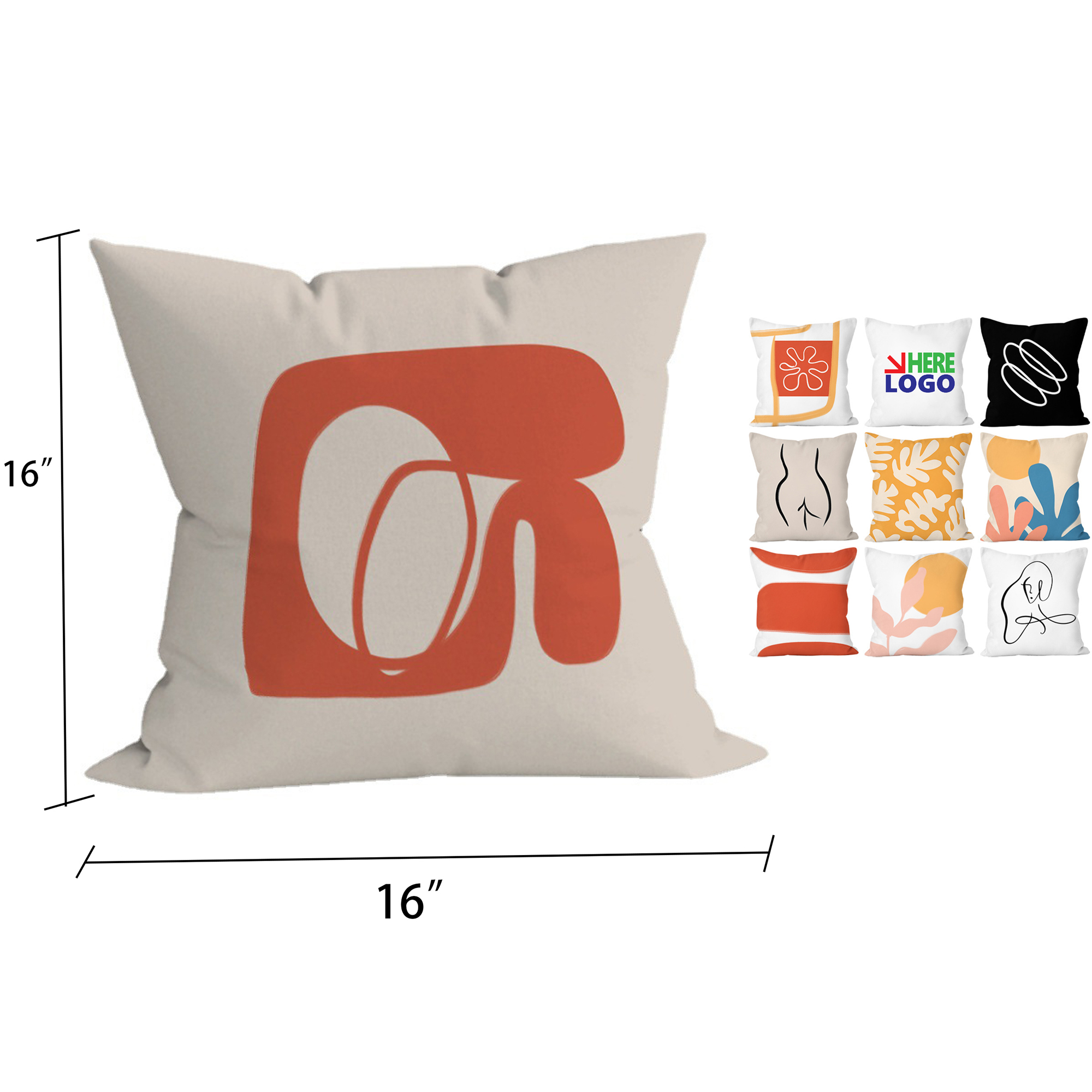 Double-Sided Full Color Custom Pillow With Pillow Core 3
