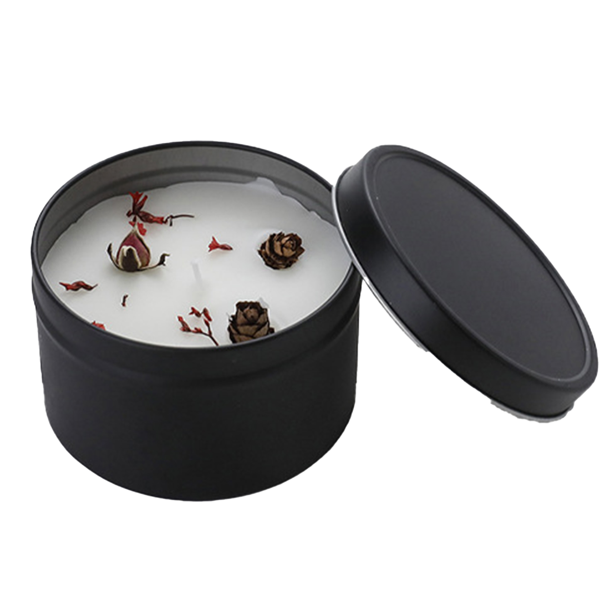 Natural Scented Candle with Decorative Flowers 8
