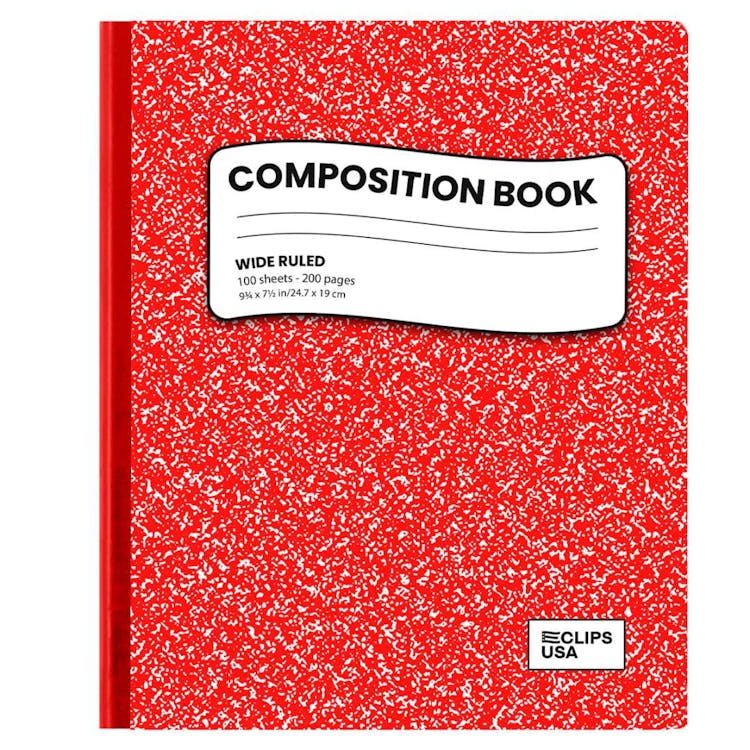 Marbled Composition Notebook - 100 Sheets Red 2