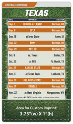 Magnet Football Sport Schedules - 4x7 Round Corners - TEX