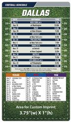 Magnet Football Sport Schedules - 4x7 Round Corners