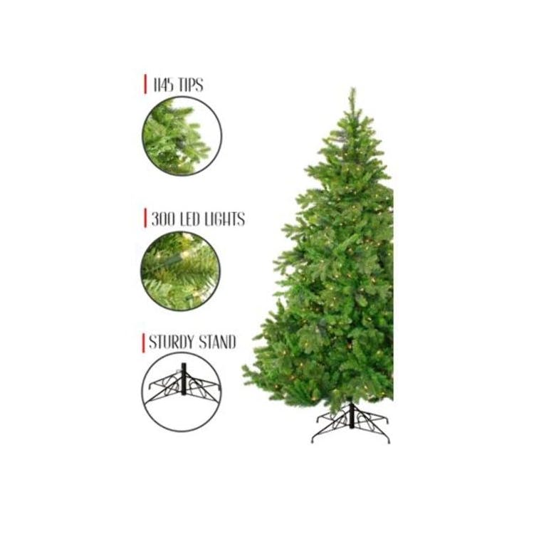 Artificial Christmas Trees - Pre-Lit Salem Pine 6' 3