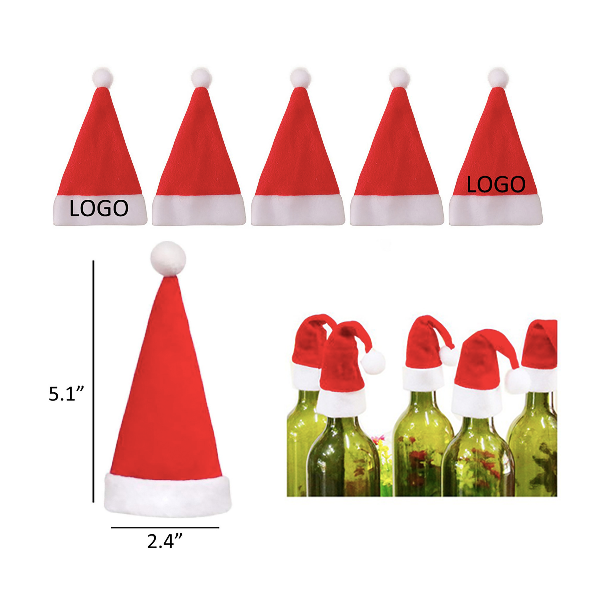 Mini Christmas Santa Hat Silverware Holders 5