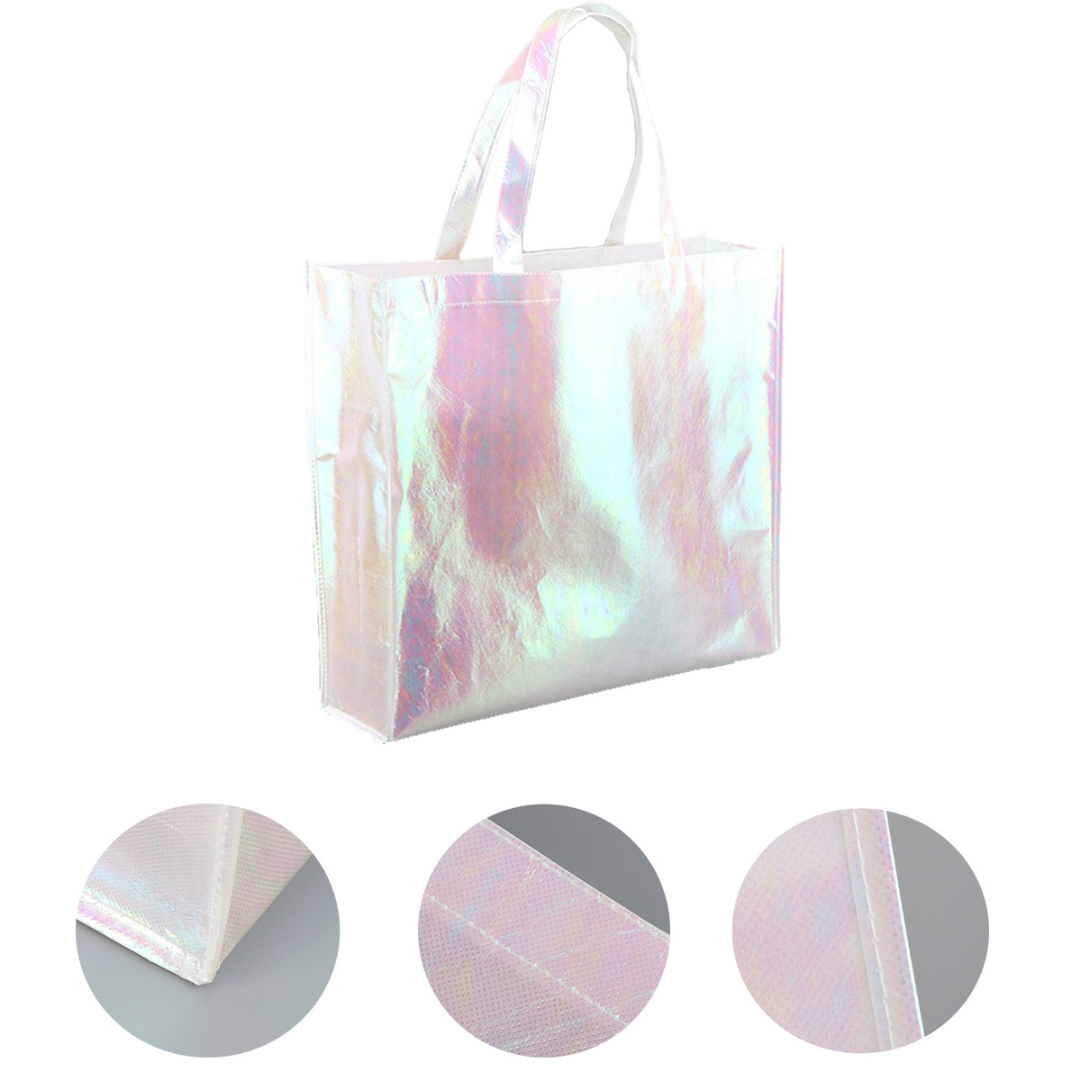 Iridescent Laminated Non- Woven Tote Bag