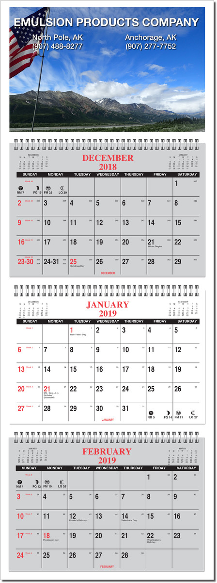 three month in view four panel wall calendar 3 month calendar