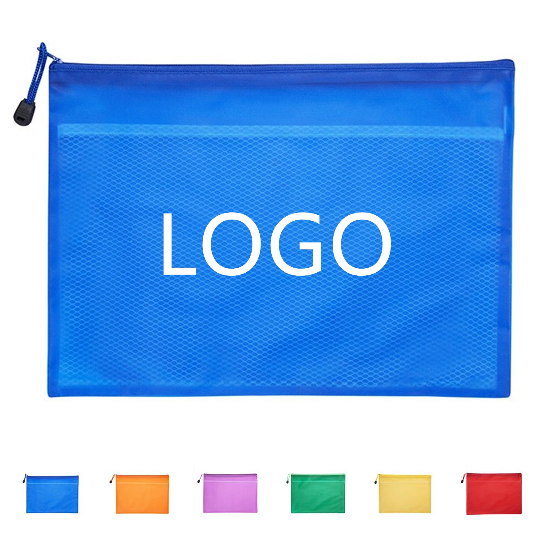 A5 Waterproof Zipper Mesh File Pouch