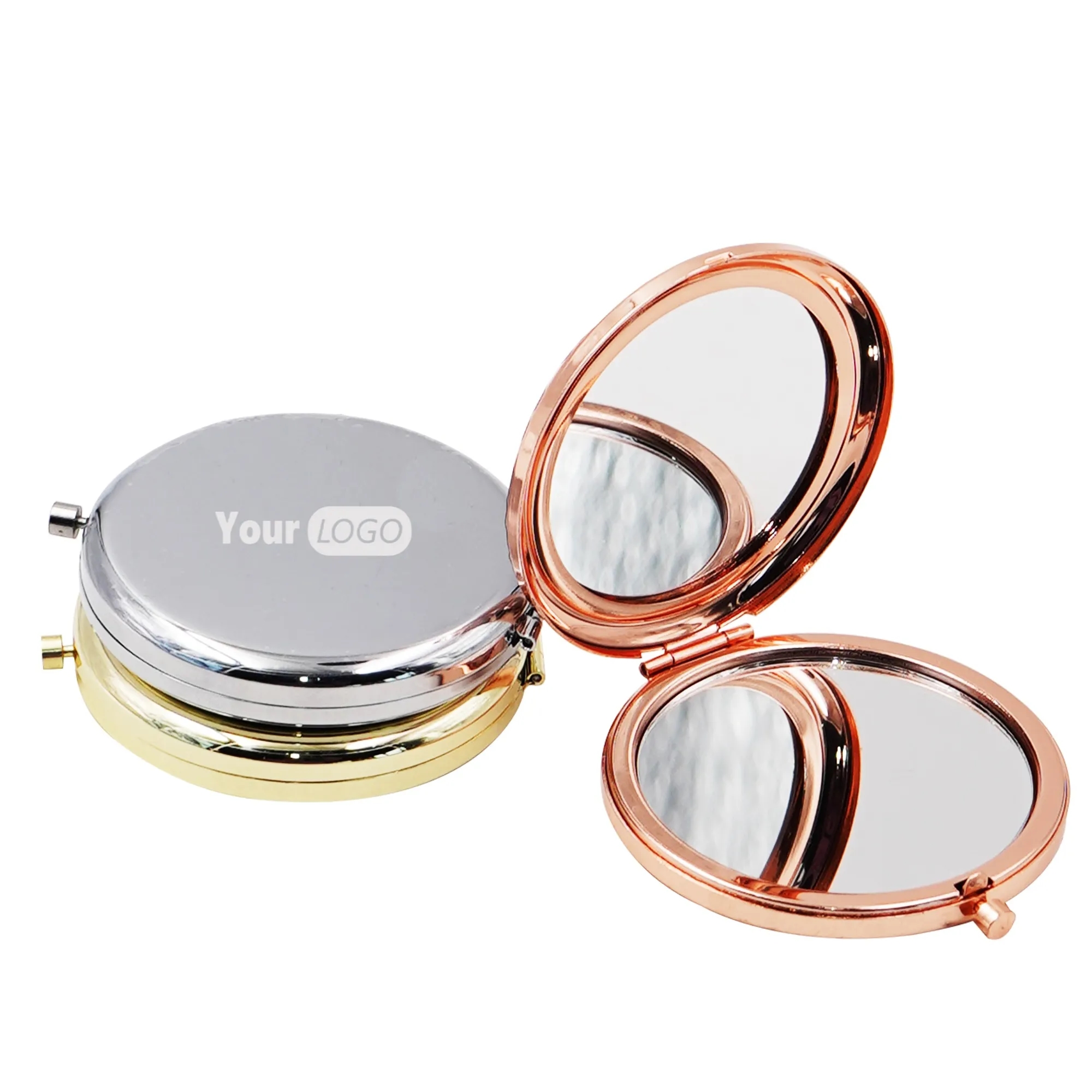Compact Mirror Bulk Round Double Sided DIY Gifts Engraved 8