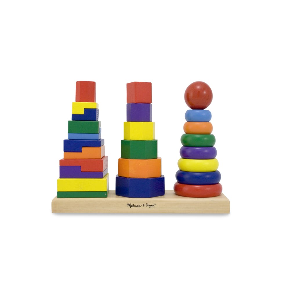 Melissa & Doug Geometric Stackers - 21 Pieces Ages 2+ 2