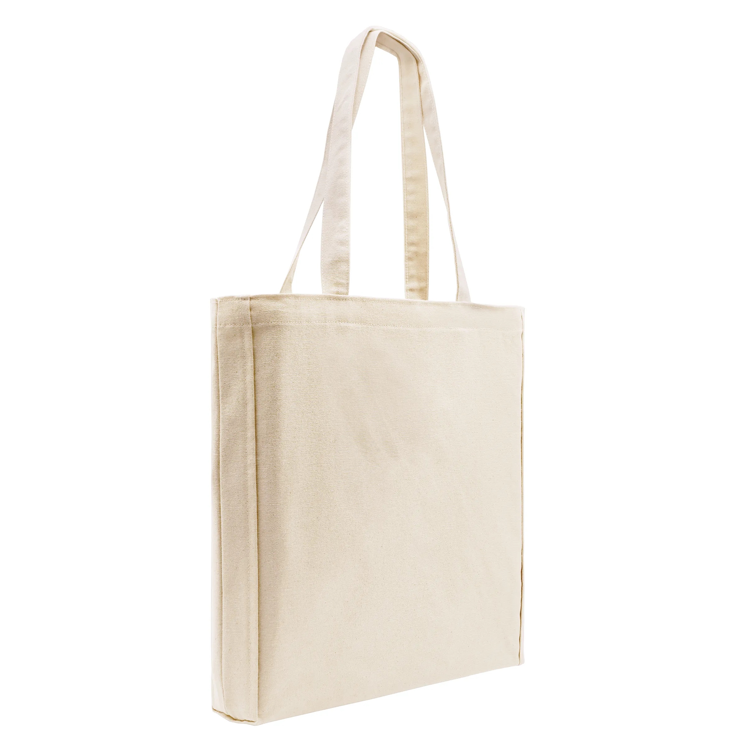 Union/USA Made Deluxe Long Handle Zip Top Natural Gusset Tote