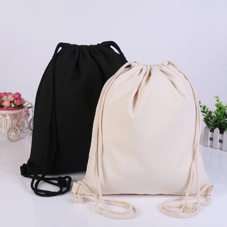 Cotton Canvas Drawstring Backpack