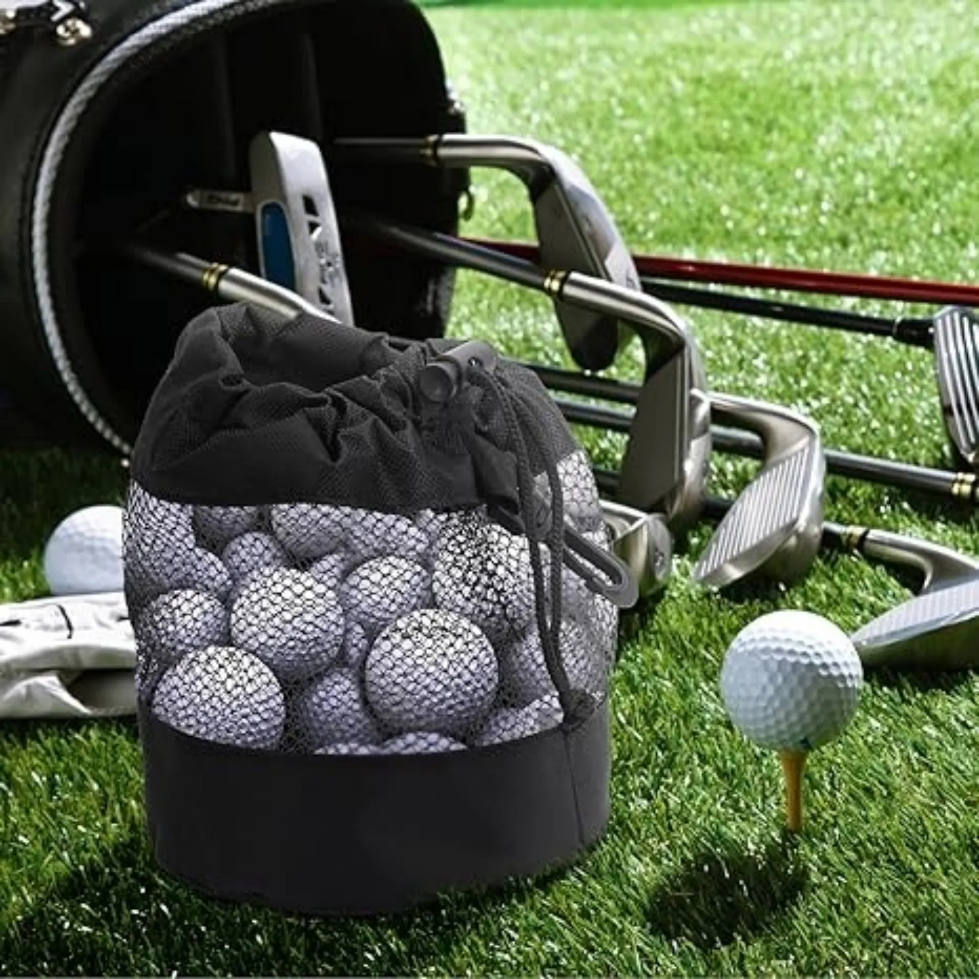 Golf Ball Bag Organizer Mesh Net Pouch 9