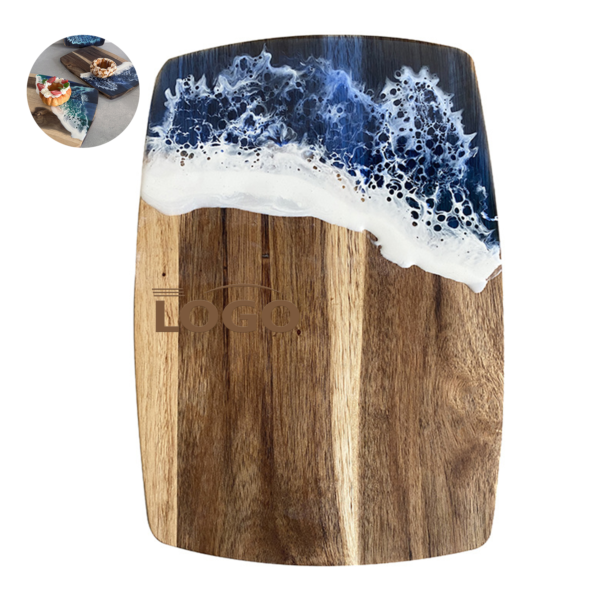 Acacia Wood Chopping Board with Resin Art