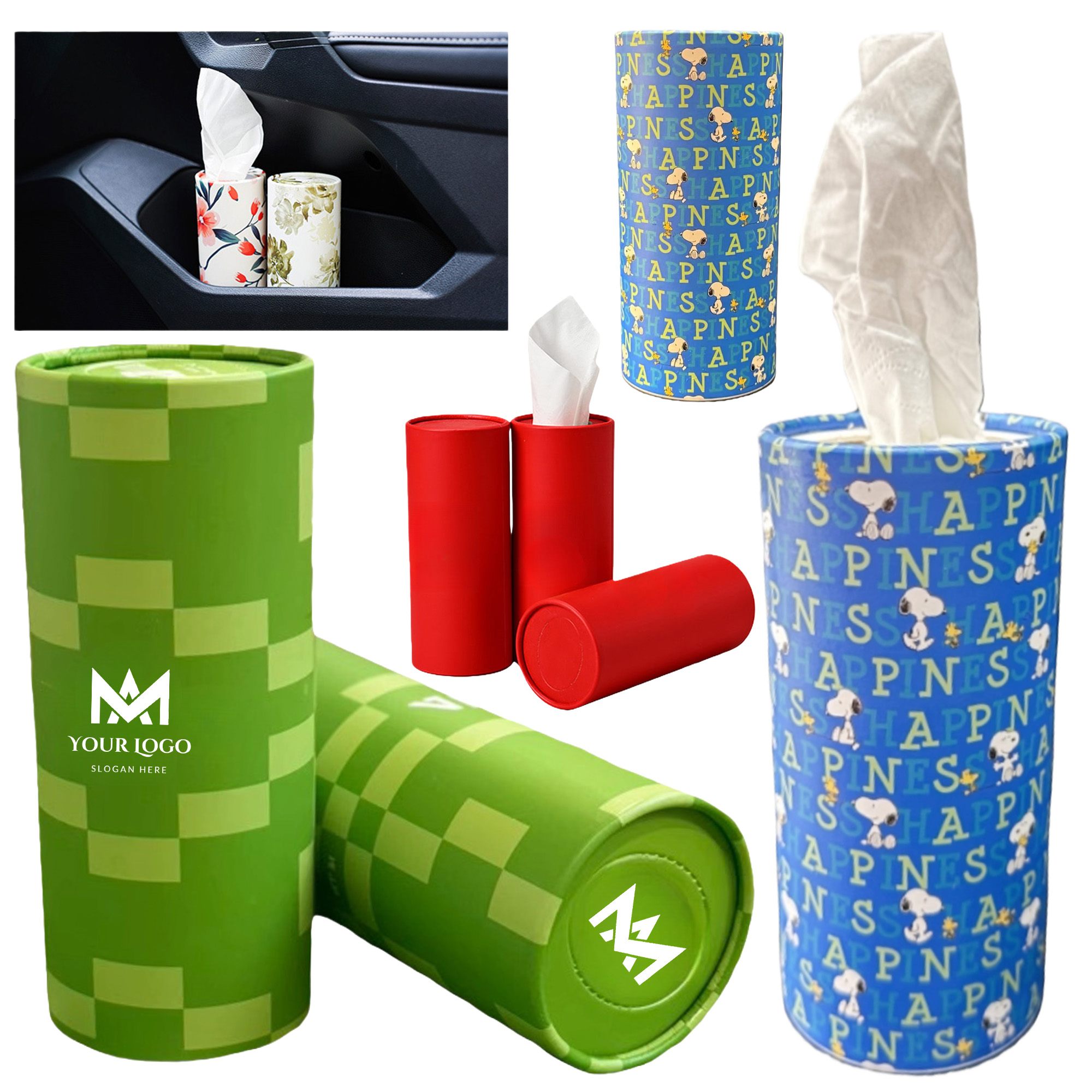 Travel Cylinder Car Tissue Holder