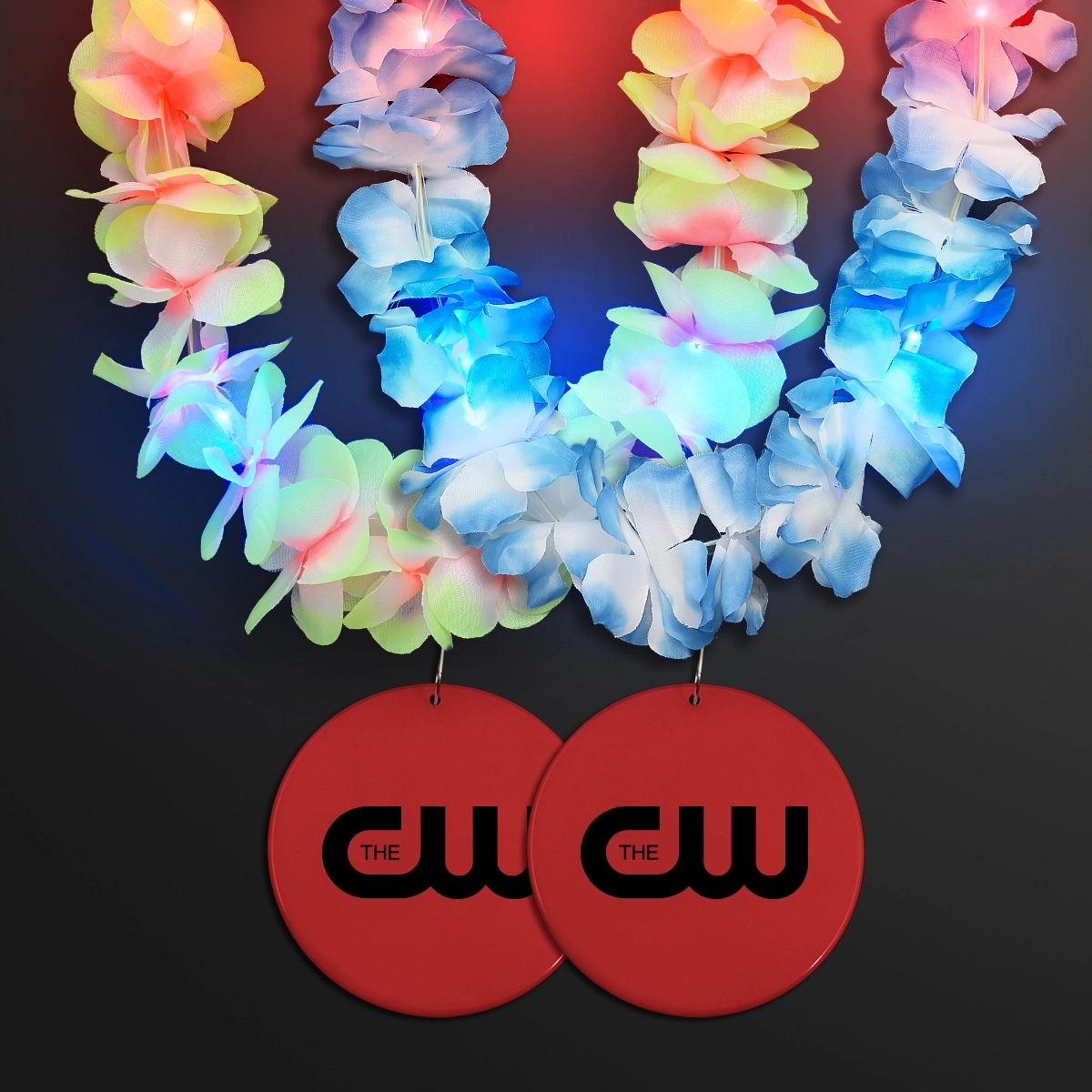 Light Up Hawaiian Leis with Custom Circle Medallion 54