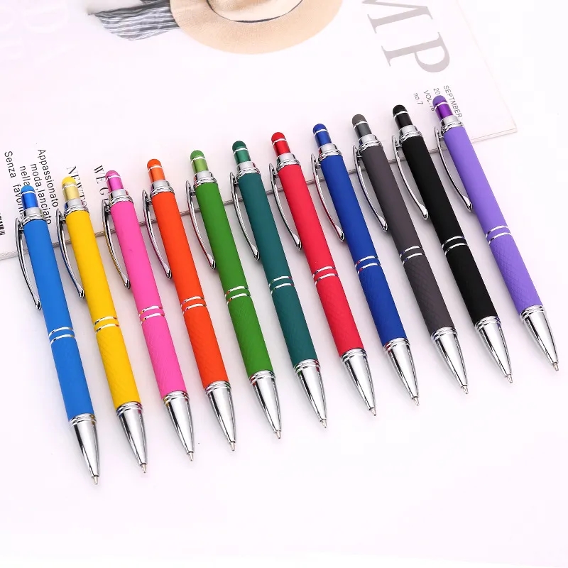 Spray Coated Aluminum Metal Retractable Ballpoint Pen 6