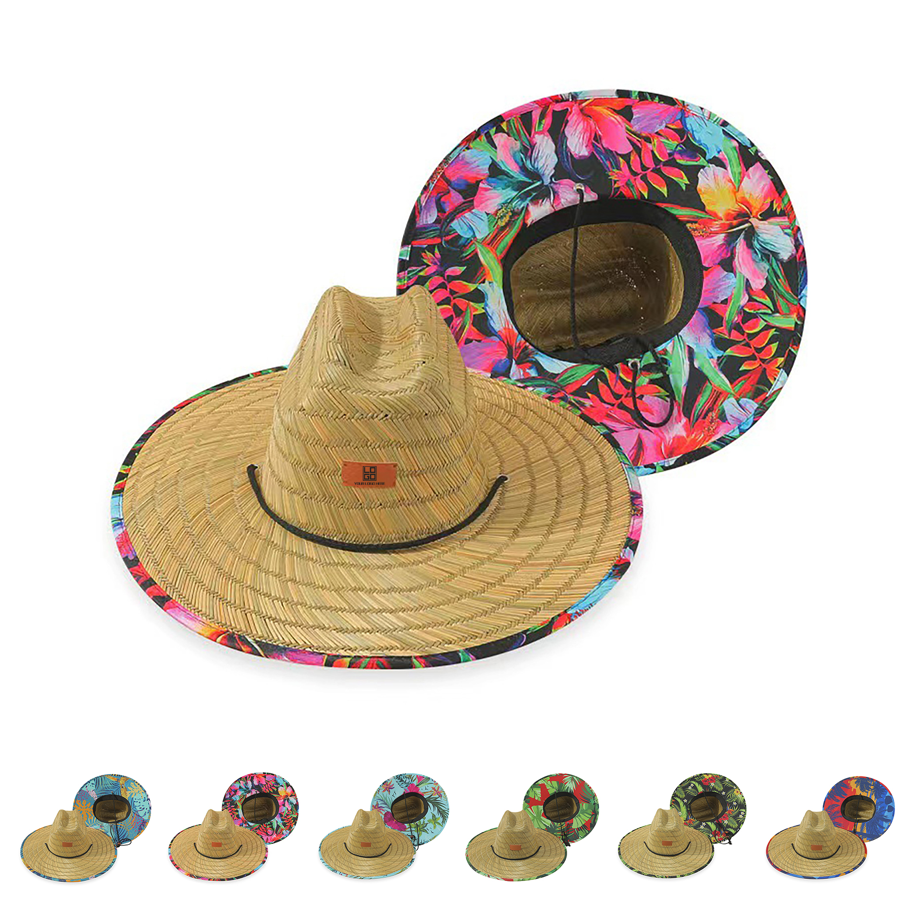 Outdoor Straw Sunshade Hat with Large Brim 3