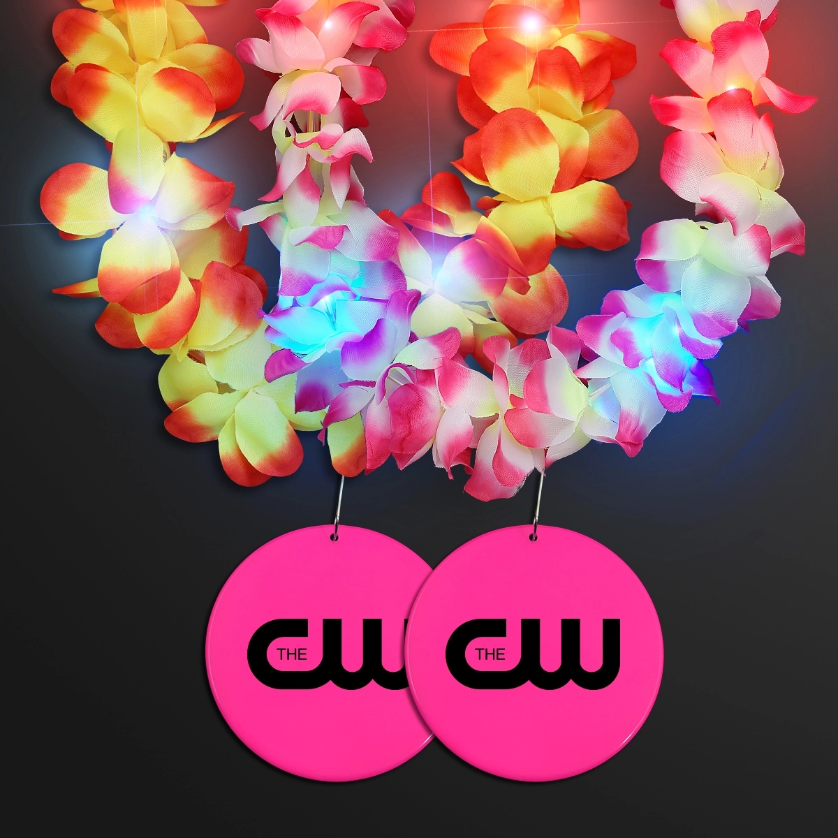 Light Up Hawaiian Leis with Custom Circle Medallion 67