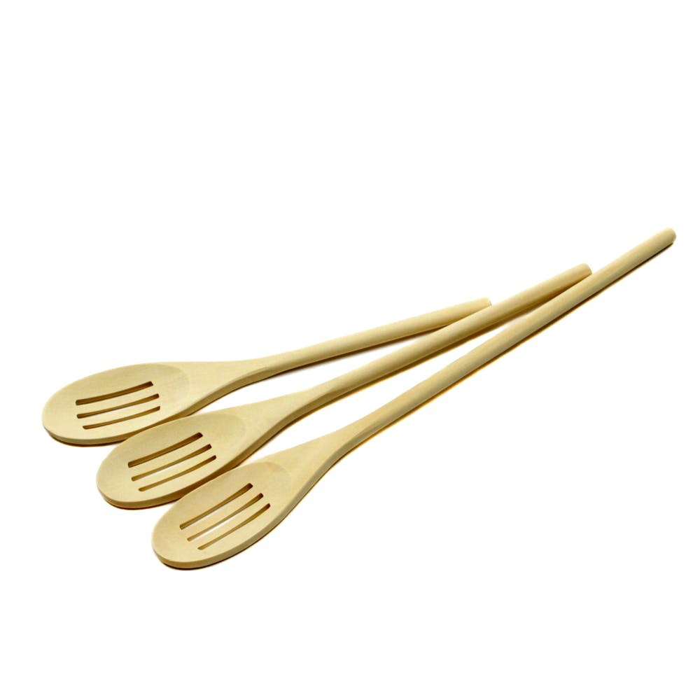 Slotted Wooden Spoon Sets - 3 Sizes 3