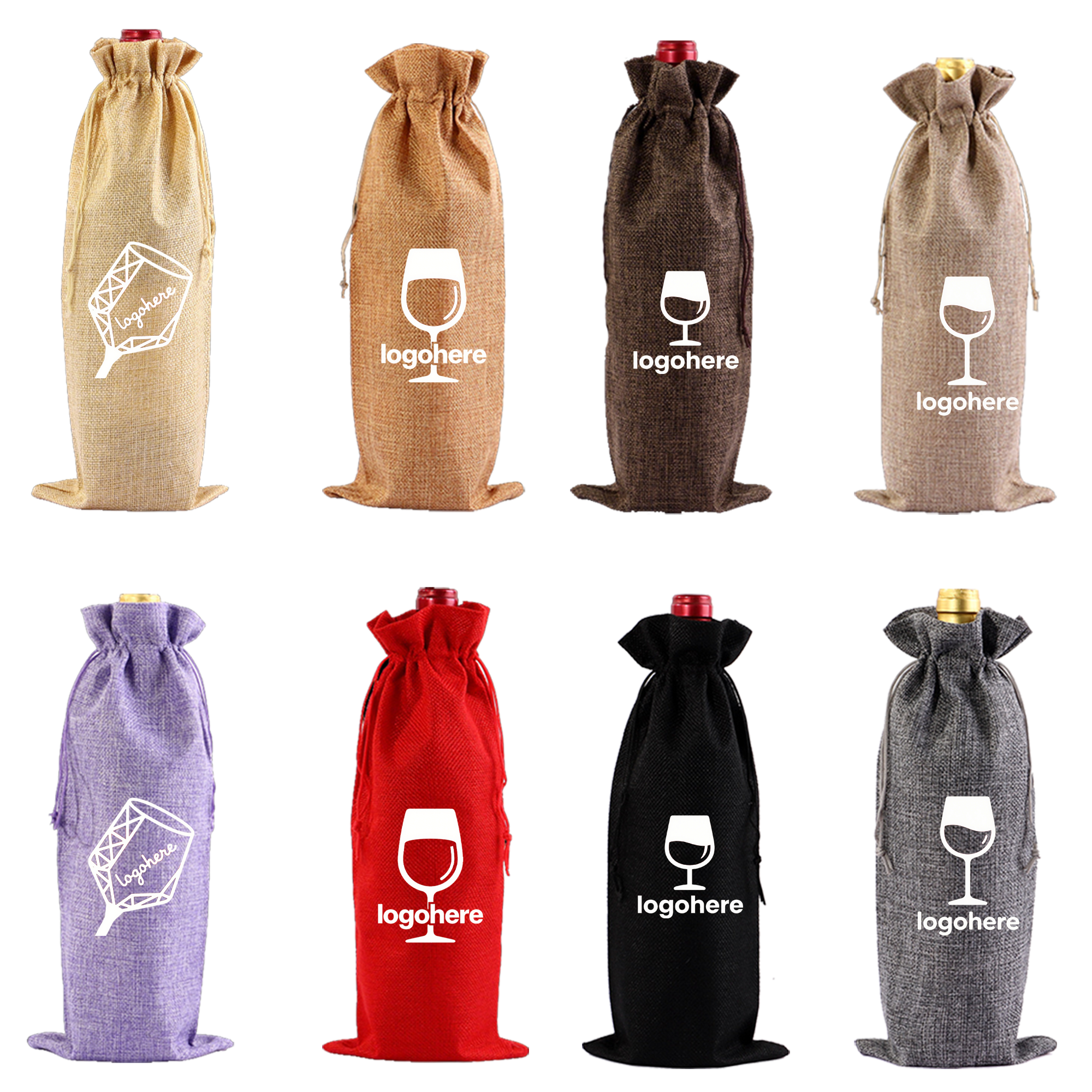 Holiday Wine Bag with Drawstring 8