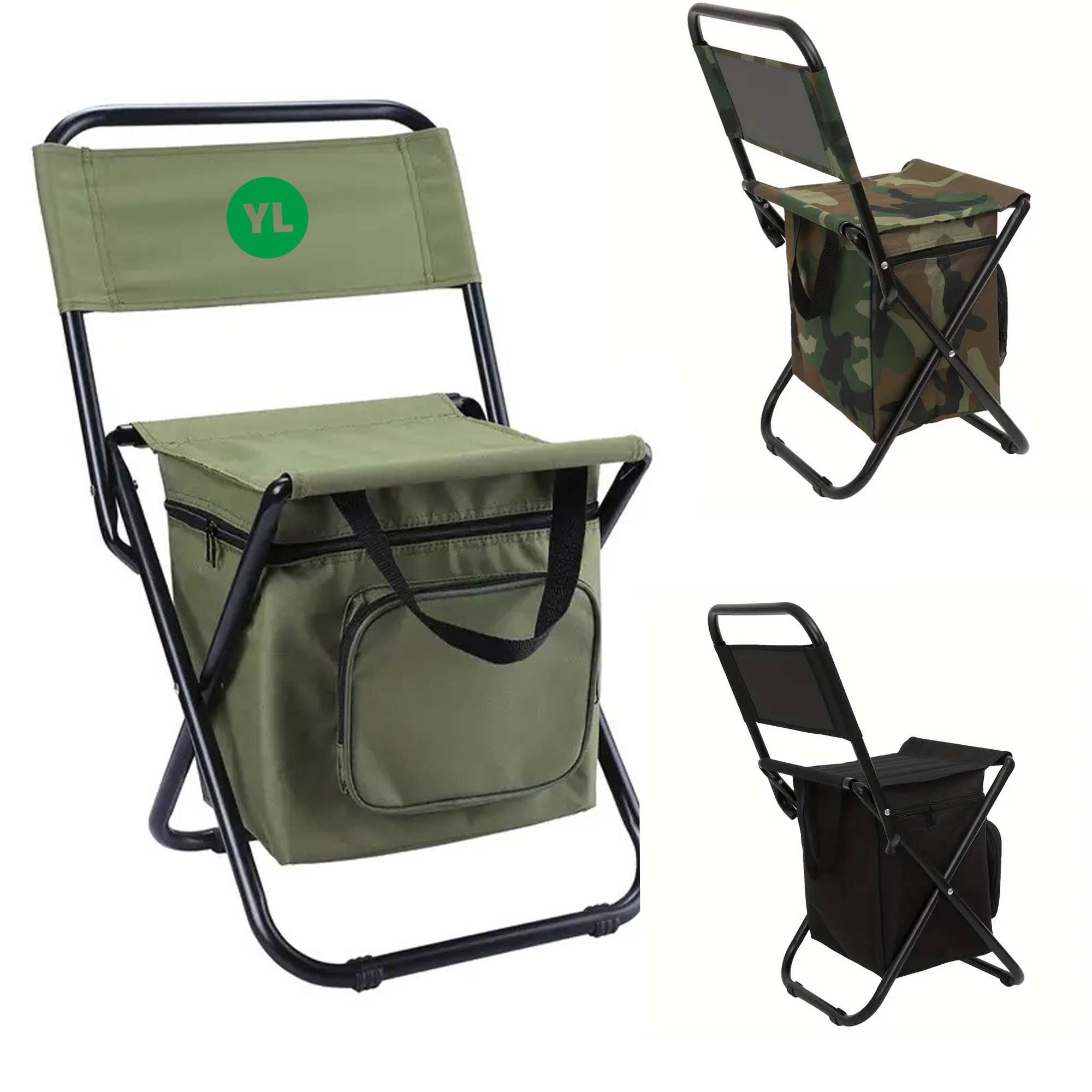 Portable 3-in-1 Folding Chair - Cooler Bag Included