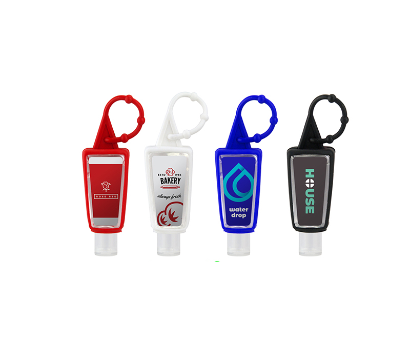 Citrus Scent Hand Sanitizer Gel with Silicone Holder, 1 oz.