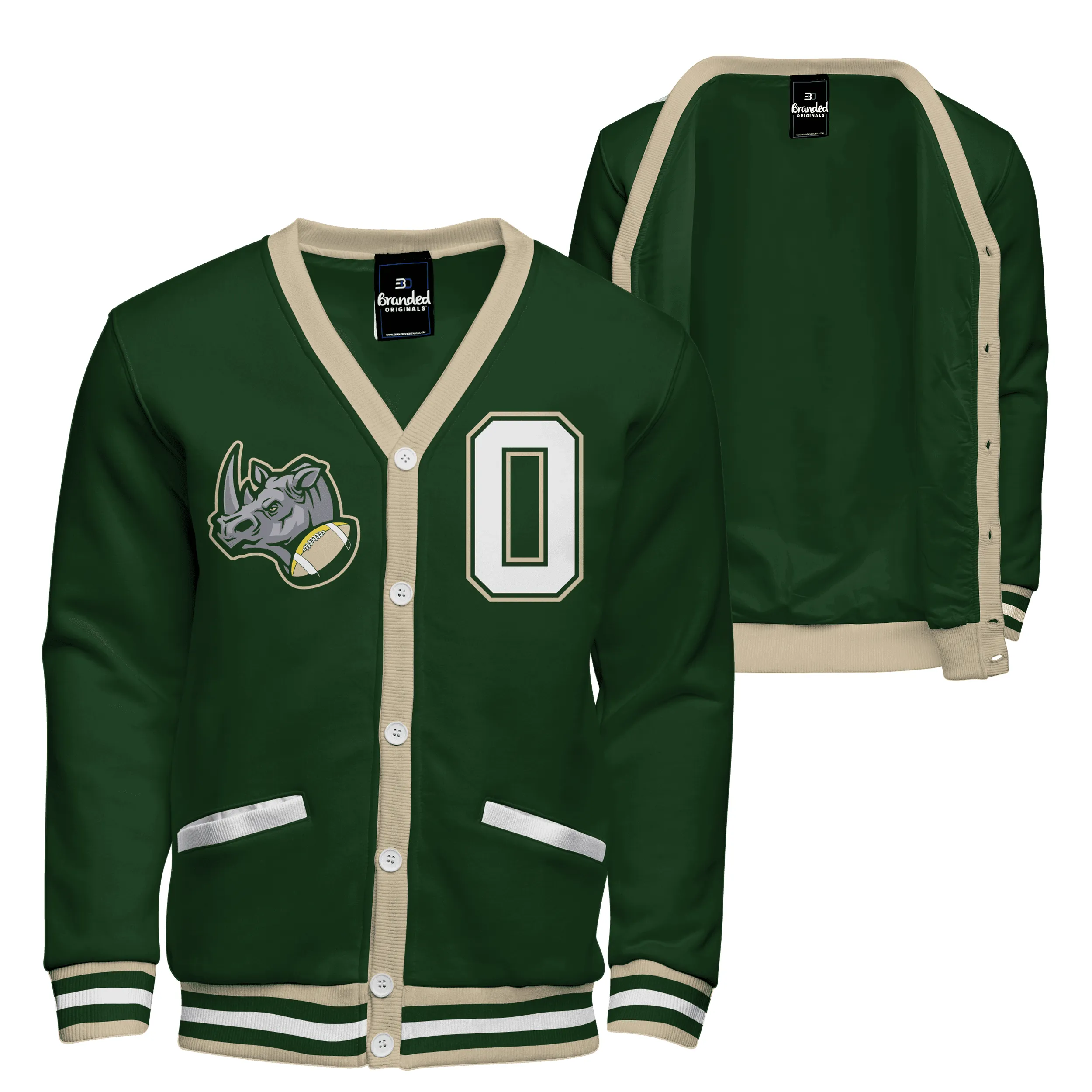 Fleece Varsity Cardigan With No Lining 11