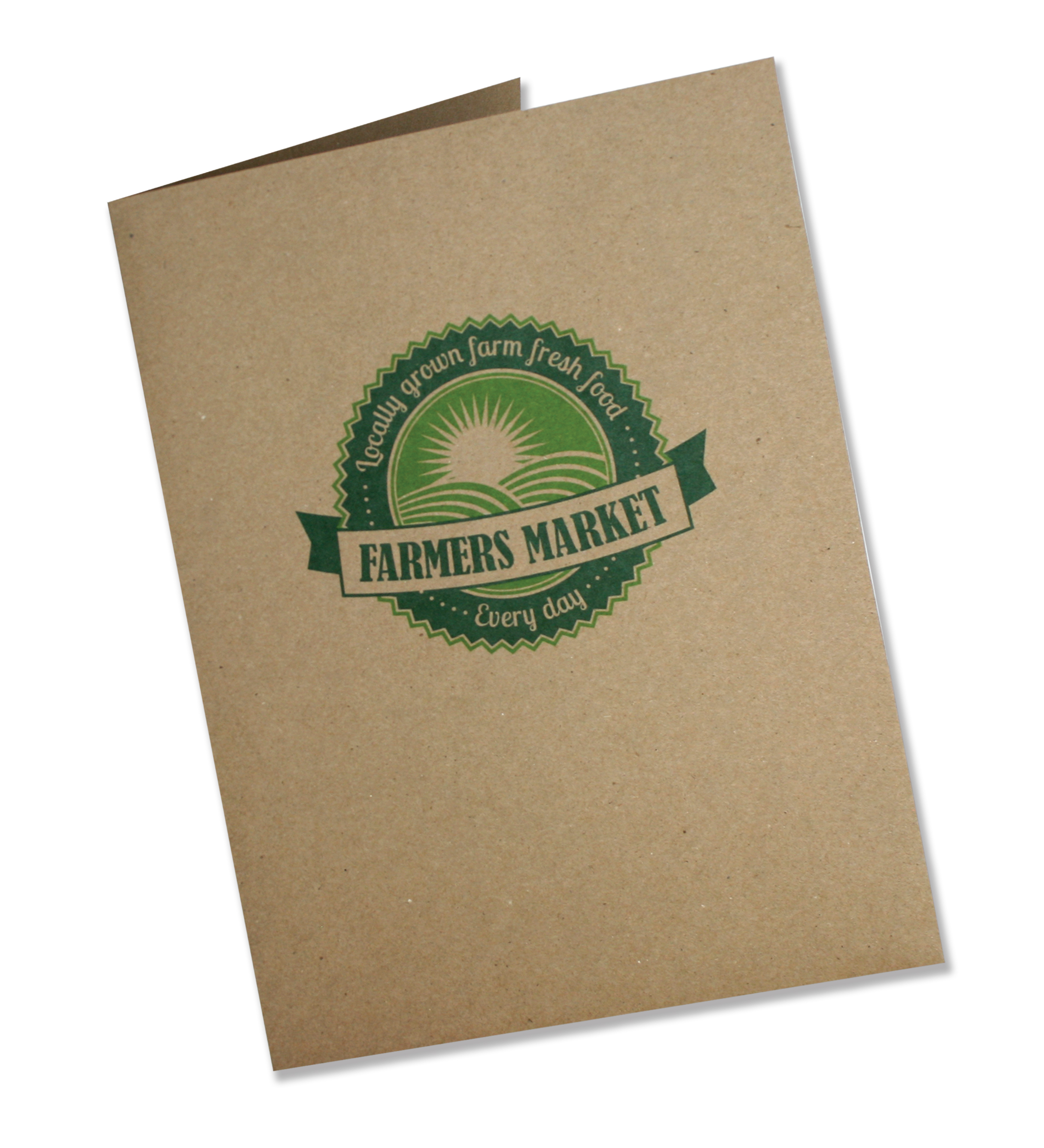 Quick Ship Recycled Pocket Folder Printed with Two Color Imprint 3