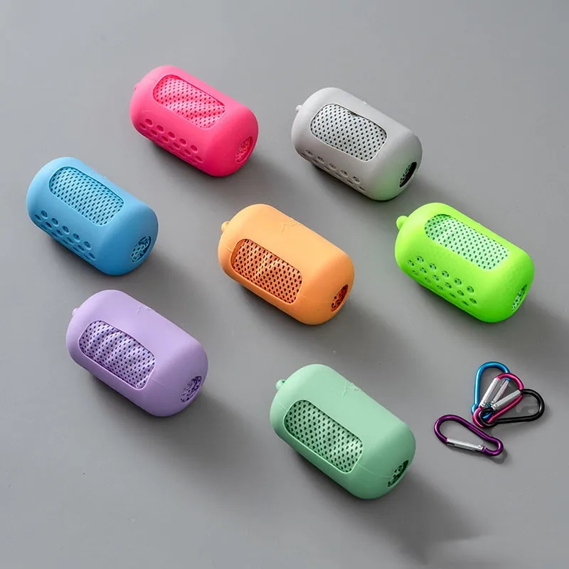 Ice Silk Cooling Sports Towel With Portable Silicone Case 4