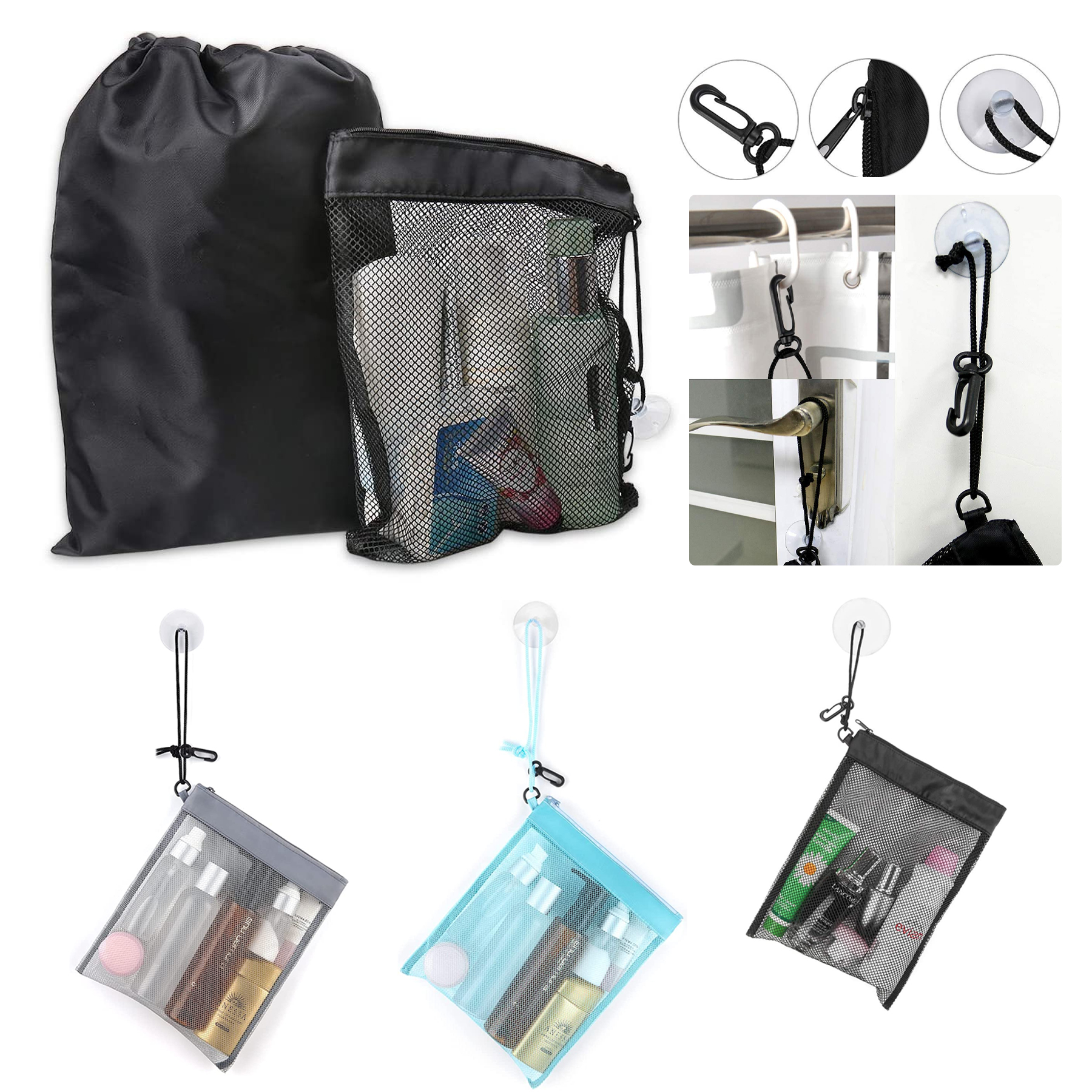 Portable Mesh Shower Caddy Bag 6