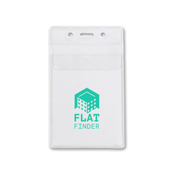 3.00" W x 4.88" H - Vertical Clear Vinyl Badge Holder (1 Color Imprint)