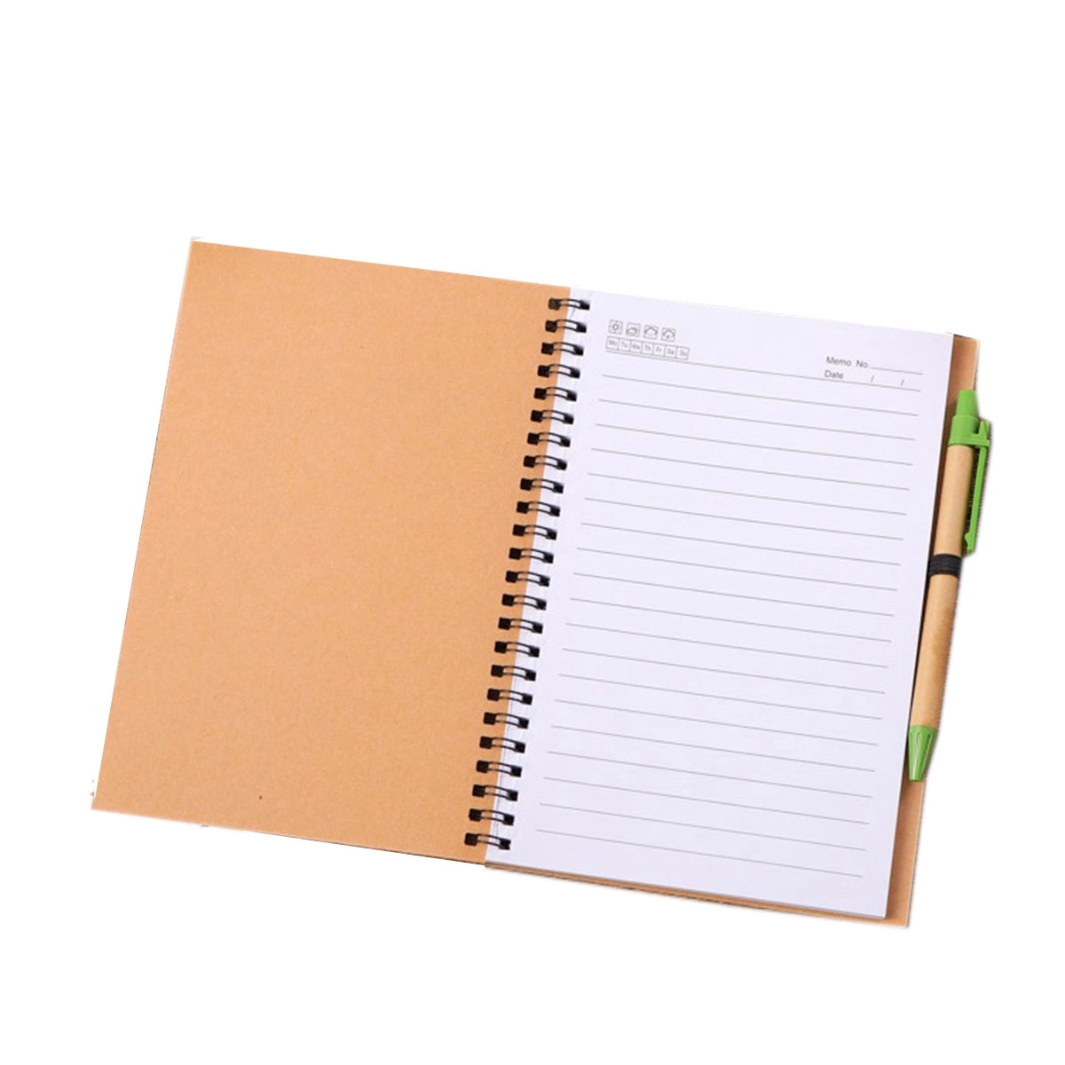 Full Color Imprint Spiral Diaries Notebook With Matching Pen 6