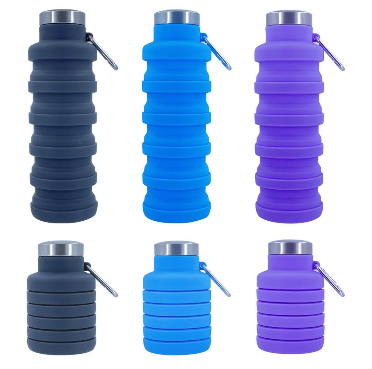 17OZ Foldable Silicone Water Bottle